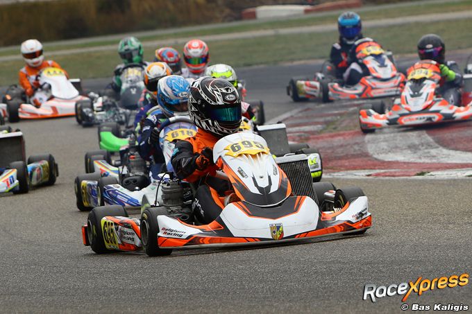 Dylano Deckers bewijst vorm met knap podium in IAME Series Benelux