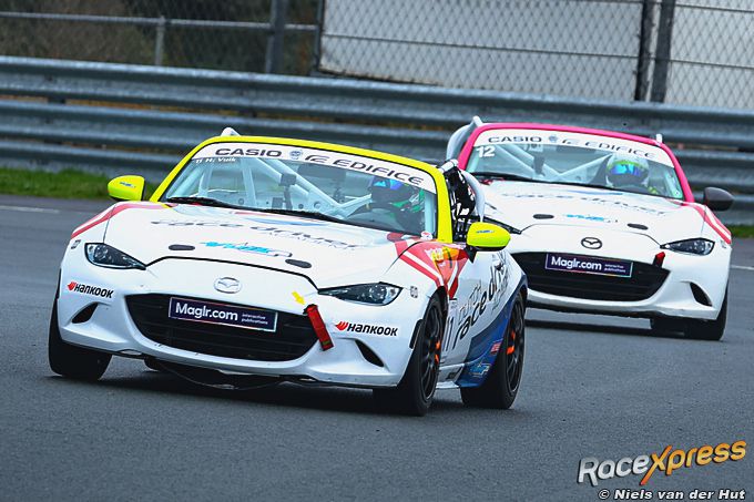 Henk jr en Luuk Vuik achter elkaar